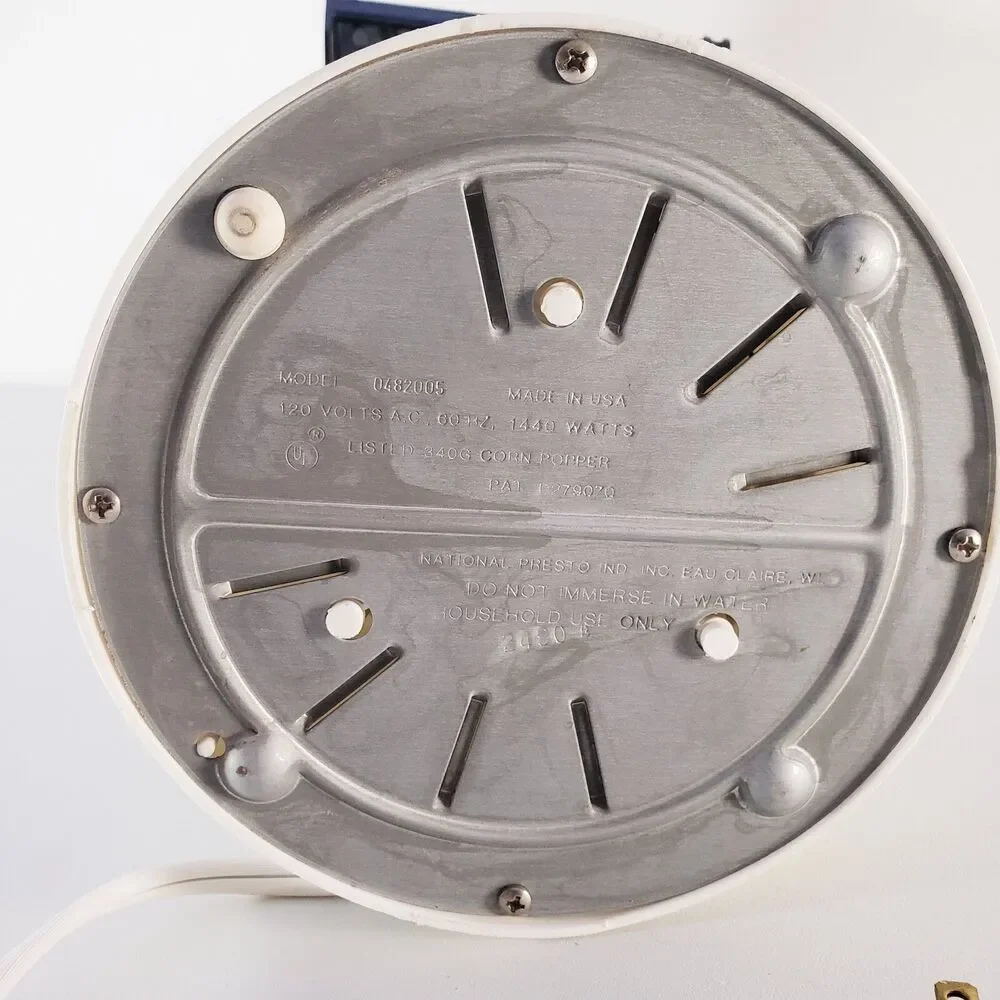 Presto Poplite Corn Popper ORIGINAL BASE Replacement Part ONLY Model 0482005